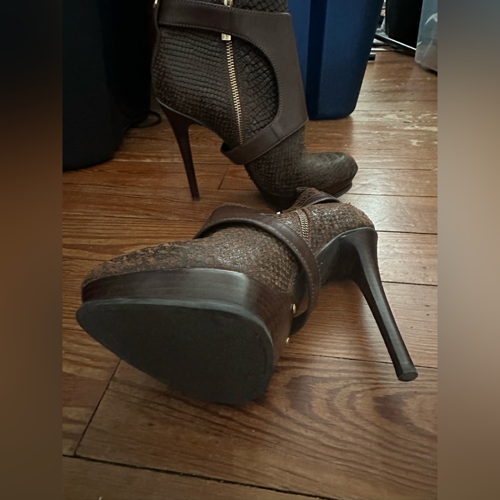 Michael lord brown snake skinned boot